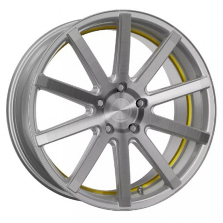 Cerchi in Lega Corspeed Deville 10.5x21 Silver Brushed Surface Undercut Color Trim Gelb
