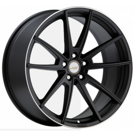 Cerchi in Lega Dlw Manay K 9.5x19 Matt Black Lip Polished