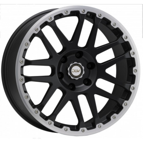 Cerchi in Lega Dlw Combat CV 8.0x17 Matt Black Lip Cap Polished