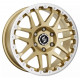 Cerchi in Lega Dlw Combat CV 8.0x17 Matt Gold Lip Cap Polished