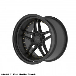 Cerchi in lega Strom Ds05 10.5x18 Full Satin Black wGold Rivets