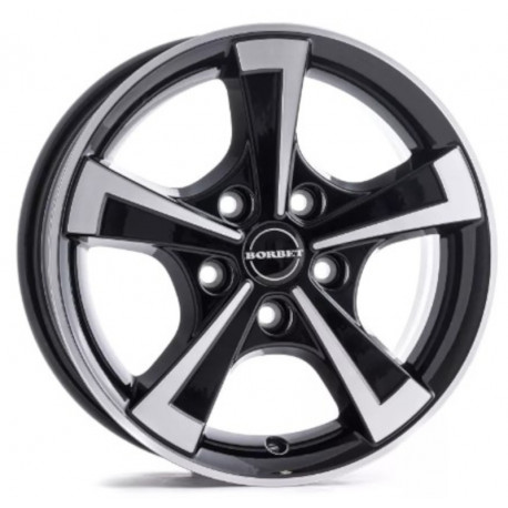 Cerchi in lega Borbet Cwt 6.0x15 Black Polished Glossy