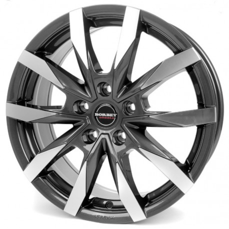 Cerchi in lega Borbet Cw5 6.0x16 Mistral Anthracite Glossy Polished