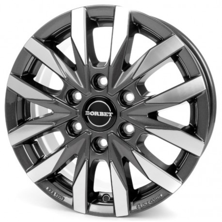 Cerchi in lega Borbet Cw6 6.5x16 Mistral Anthracite Glossy Polished