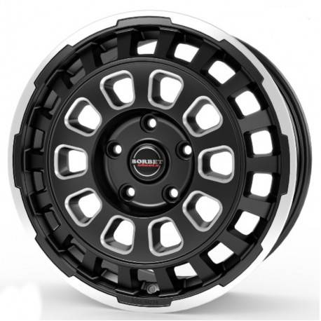 Cerchi in lega Borbet Cw7 7.5x18 Black Rim Window Polished Matt