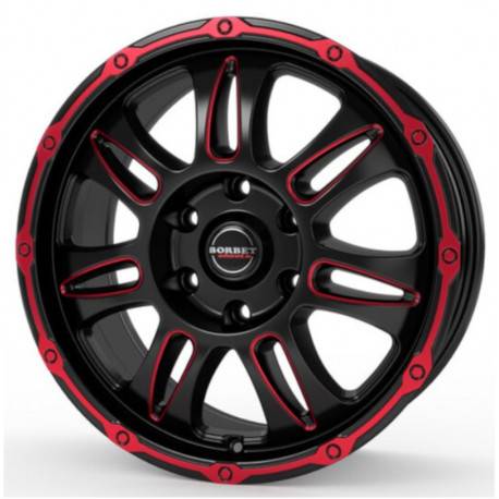 Cerchi in lega Borbet Cw8 8.0x18 Red Rim Window Polished Matt