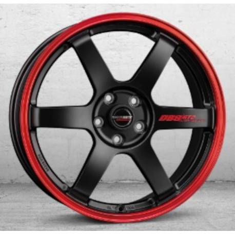 Cerchi in lega Borbet Db8gt2 8.5x18 Black Matt Rim Red