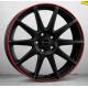 Cerchi in lega Borbet Gtx 8.0x19 Matt Black Rim Red