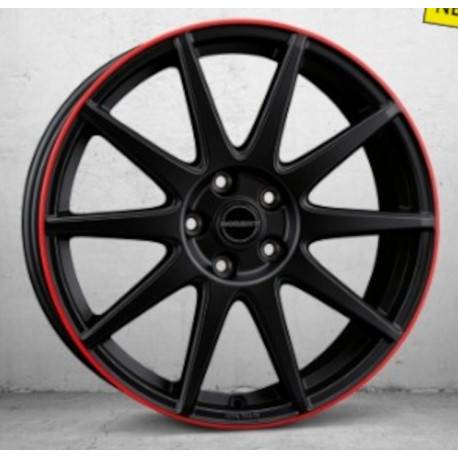 Cerchi in lega Borbet Gtx 8.0x19 Matt Black Rim Red