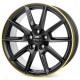 Cerchi in lega Borbet Lx18 8.0x18 Matt Black Rim Yellow
