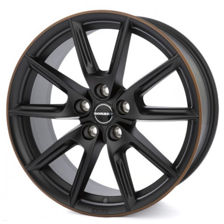 Cerchi in lega Borbet Lx18 8.0x18 Black Matt Rim Copper