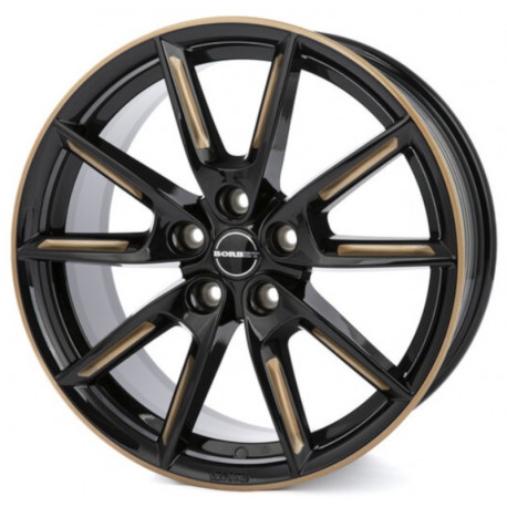 Cerchi in lega Borbet Lx19 8.0x19 Black Glossy Gold Spoke Rim