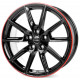 Cerchi in lega Borbet Lx19 8.0x19 Black Glossy Red Ring