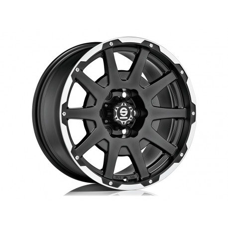 Cerchi in lega Sparco Dakar 7.5x17 Matt Black Lip Polished Rivets