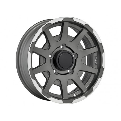 Cerchi in lega Sparco Dakar 5.5x16 Matt Dark Grey Lip Polished