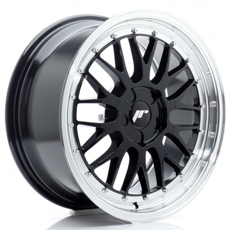 Cerchi in lega Japan Racing Jr23 8.5x18 Gloss Black w/Machined Lip