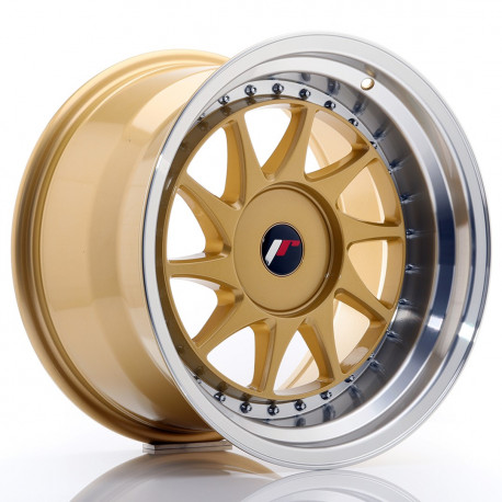 Cerchi in lega Japan Racing Jr26 10.0x17 Gold w/Machined Lip