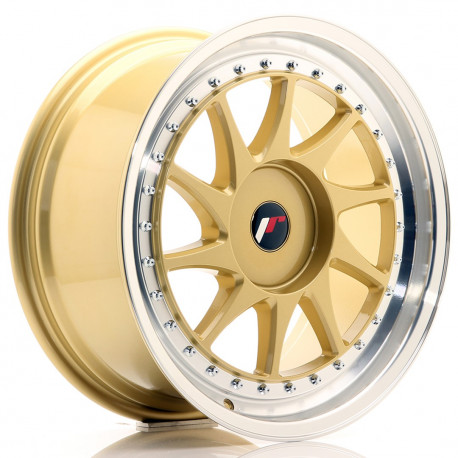 Cerchi in lega Japan Racing Jr26 8.5x18 Gold w/Machined Lip