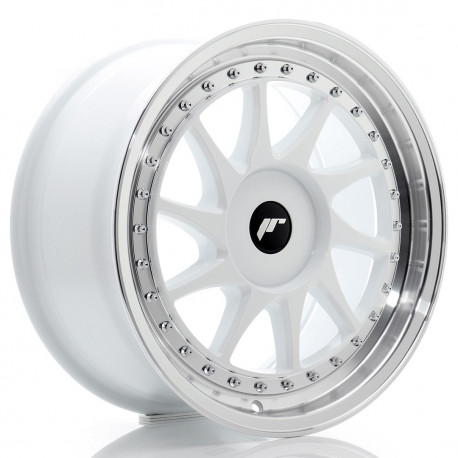 Cerchi in lega Japan Racing Jr26 8.0x17 White w/Machined Lip