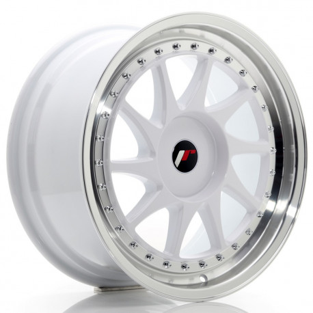 Cerchi in lega Japan Racing Jr26 8.5x18 White w/Machined Lip