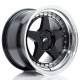 Cerchi in lega Japan Racing Jr6 10.0x17 Gloss Black w/Machined Lip