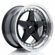 Cerchi in lega Japan Racing Jr6 10.0x18 Gloss Black w/Machined Lip