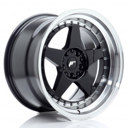 Cerchi in lega Japan Racing Jr6 10.5x18 Gloss Black w/Machined Lip