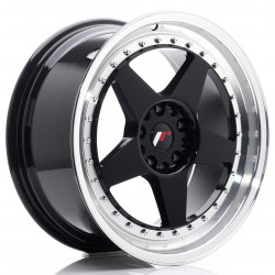 Cerchi in lega Japan Racing Jr6 8.5x18 Gloss Black w/Machined Lip