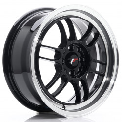 Cerchi in lega Japan Racing Jr7 7.0x16 Gloss Black w/Machined Lip