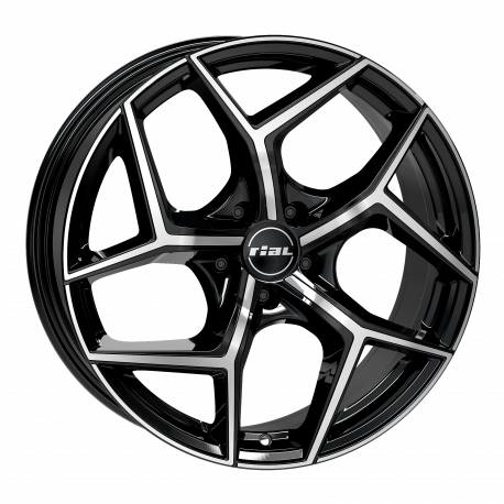 Cerchi in lega Rial Salento 8.0x19 Diamant Schwarz Frontpoliert